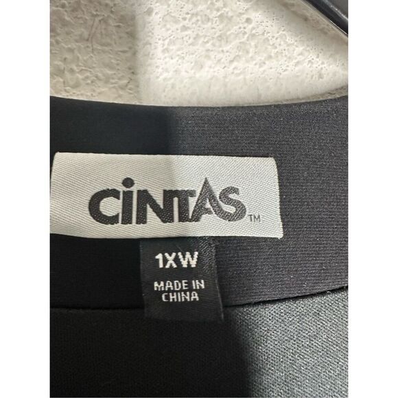 Cintas JERSEY WRAP DRESS Black Size 1X Lined Vneck - Picture 5 of 16